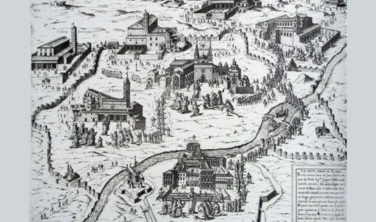 Er giro de le sette chiese e er pranzo de Pasqua